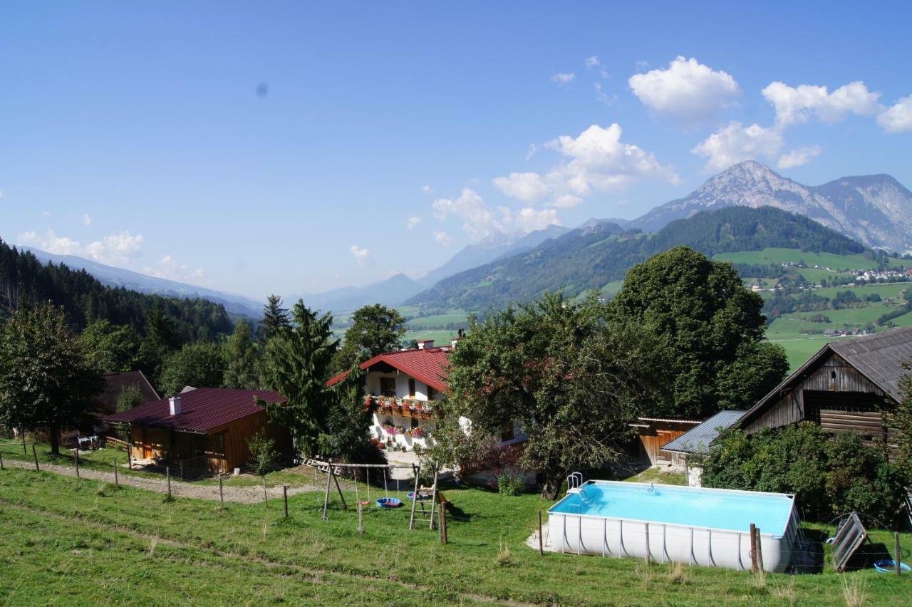 Apartmán Bio-Bauernhof Greiml Grobming Exteriér fotografie